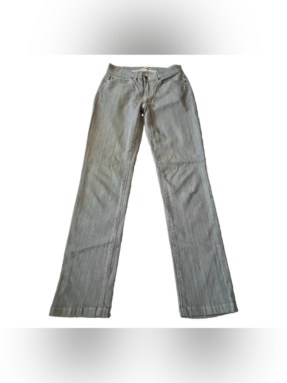 Eileen Fisher Blue White Micro Striped Stretch Organic Jeans Women’s Size 4/27